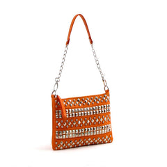 Orange Studded Bag